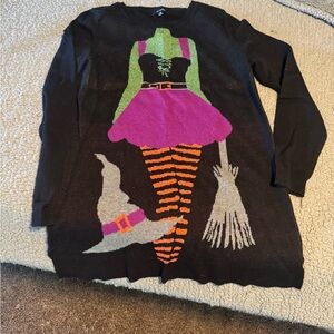 Black Halloween Witch Sweater